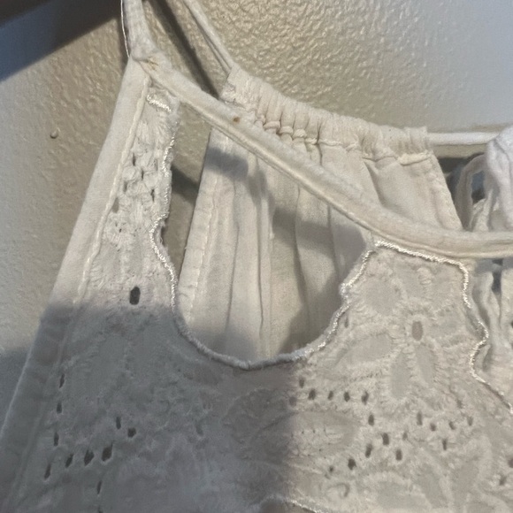 3/$25 🙌🏼 Hem & Thread High Neck Cutout Gauzey Layered Pockets Mini Dress Large - Picture 8 of 10